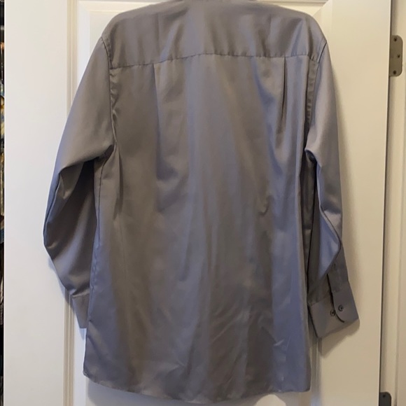 Geoffrey Beene Sateen LS dress shirt Sz L 16 32/33 - Picture 3 of 4